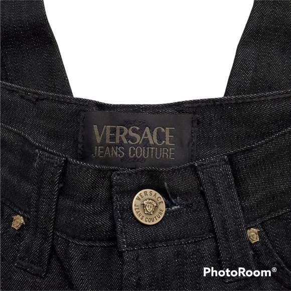 VERSACE Jeans Couture high rise painted straight leg jeans (fits like a 24) - Picture 6 of 15
